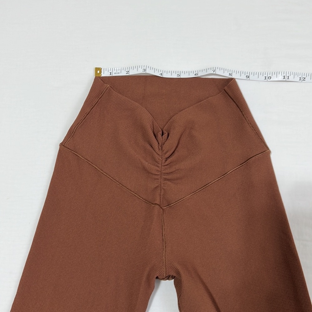 OFFLINE by Aerie Brown Waffle Knit High-Waisted Flare Leggings - Picture 6 of 10